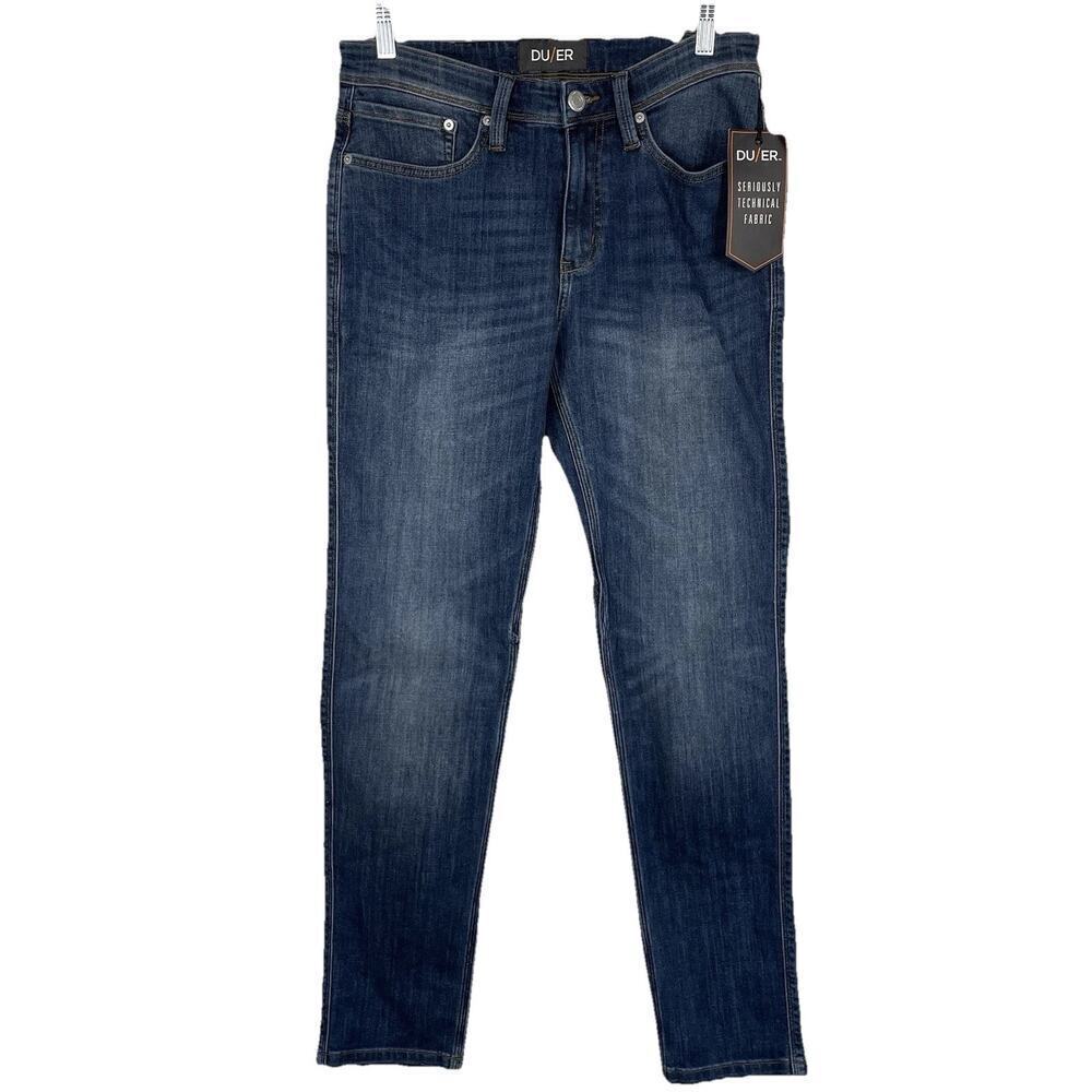 DU/ER L2X Jeans Performance Denim Slim Fit Mens Size 30x32 Stretch Hipster New